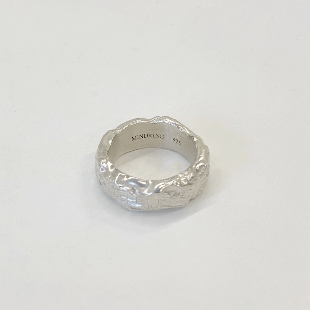 [S925] Rough stone ring