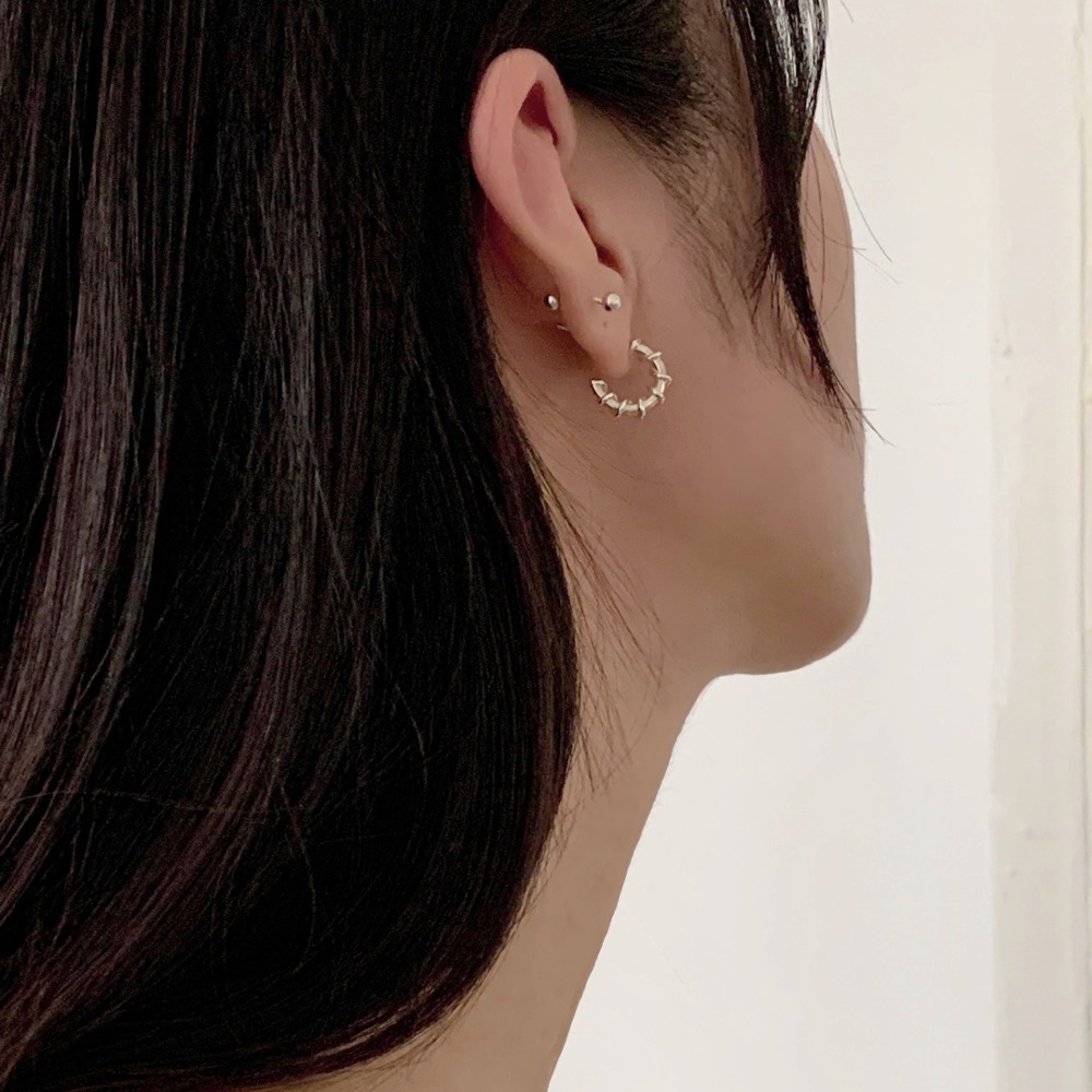 [S925] mini twist earrings