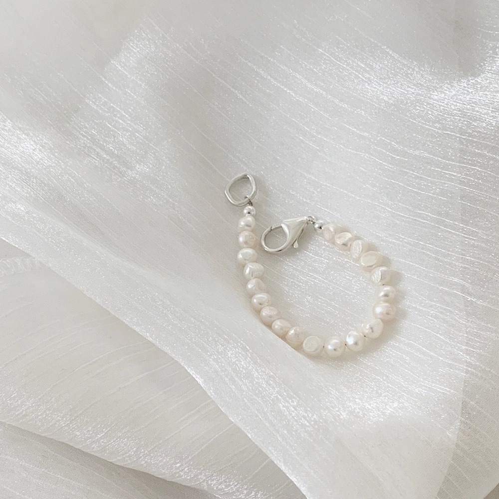 [S925] Bold pearl bracelet